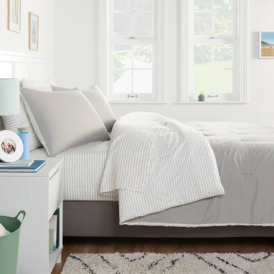 Solid Microfiber Comforter & Sheets Set - Room Essentials™ 1 Solid Microfiber Comforter & Sheets Set - Room Essentials™