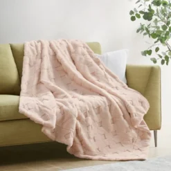 50"x60" Jane Luxury Basketweave Faux Fur Throw Blanket -Bedding Discounts GUEST 4ef0e9ae 9c78 46bd 9c5c e50f8197b305