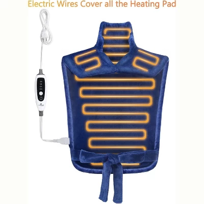 Heating Pad For Neck And Shoulders Back Pain Relief, Weighted Electric Heating Pads With Auto Shut Off, Fast Heating & 4 Heat Settings 1 Heating Pad For Neck And Shoulders Back Pain Relief, Weighted Electric Heating Pads With Auto Shut Off, Fast Heating & 4 Heat Settings