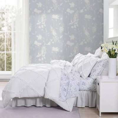 Laura Ashley Norah Comforter Bedding Set White 2 Laura Ashley Norah Comforter Bedding Set White - Image 2