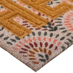 Northlight Brown And Pink "Hello" Floral Coir Outdoor Doormat 18" X 30" -Bedding Discounts GUEST 52b85715 9336 409c bd0b 74356772ab8d