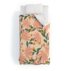 Meadow Of Autumn Wildflowers Lane And Lucia Duvet Cover Set Orange/Green/Beige - Deny Designs -Bedding Discounts GUEST 541744ed cf9f 4582 aba4 b8ef9c0a687b
