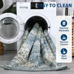 Area Rugs Washable Living Room Rugs,Vintage Floral Bedroom Rugs Indoor Accent Large Carpet Table Soft Non Slip Retro Floor Cover -Bedding Discounts GUEST 542c4430 aeee 4321 94c3 0f55619d1e1a