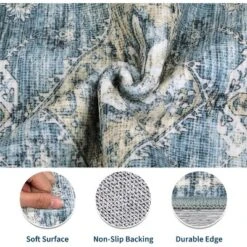 Area Rugs Washable Living Room Rugs,Vintage Floral Bedroom Rugs Indoor Accent Large Carpet Table Soft Non Slip Retro Floor Cover -Bedding Discounts GUEST 567e4949 b0ac 48a3 9531 3d135cf829e9