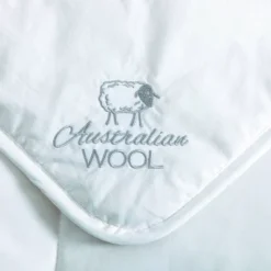 Fresh Ideas Washable Wool Comforter (Full/Queen) White: Hypoallergenic, Midweight Cotton, Plain Weave