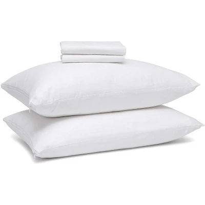 Circles Home 100% Cotton Breathable Pillow Protector With Zipper – (2 Pack) 4 Circles Home 100% Cotton Breathable Pillow Protector With Zipper – (2 Pack) - Image 4