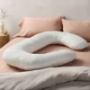 Memory Foam And Down Alternative Pregnancy C-Shaped Body Pillow White - Casaluna™: Supportive Maternity Comfort, CertiPUR-US Certified