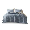 JUJABU 3-Piece Coverlet Set With Rustic Stag Head Design, Reversible Dual-Color Jacquard & Easy Machine Wash