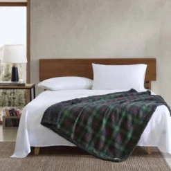 50"x60" Mountain Pine Throw Blanket Tartan Green - Eddie Bauer: Cotton Flannel, Lightweight, Machine Washable -Bedding Discounts GUEST 5925e4a1 2ff1 4ee1 9d1d 61139c8468c9