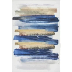 Nourison Washables Abstract Brushstroke Indoor Non-Skid Area Rug -Bedding Discounts GUEST 59ecafd2 933a 4cea 866a 56585be8f406