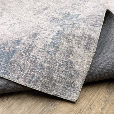 Marcel Distressed Abstract Area Rug Gray/Blue - Captiv8e Designs 8 Marcel Distressed Abstract Area Rug Gray/Blue - Captiv8e Designs - Image 8