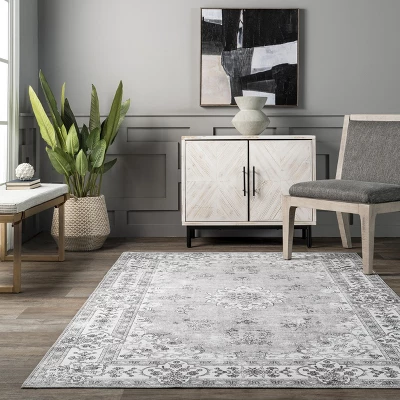 NuLOOM Ren Vintage Floral Machine Washable Area Rug 7 NuLOOM Ren Vintage Floral Machine Washable Area Rug - Image 7