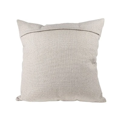 Taupe With Yellow Plaid 24X24 Hand Woven Filled Outdoor Pillow - Foreside Home & Garden 2 Taupe With Yellow Plaid 24X24 Hand Woven Filled Outdoor Pillow - Foreside Home & Garden - Image 2