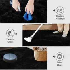 4x6 Ultra Soft Plush Carpet ¨C Navy Blue Fluffy Washable Area Rug ¨C Non-Slip Kids Room Rug Cozy Throw For Boys Girls Dorm Decor -Bedding Discounts GUEST 5c7811b7 1a00 444a 8f87 8da89d01f62f