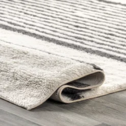 Lauren Liess X RugsUSA - Striped Wool Machine Washable Area Rug -Bedding Discounts GUEST 5d194dca d69d 4bd8 b03e 404b6be78573