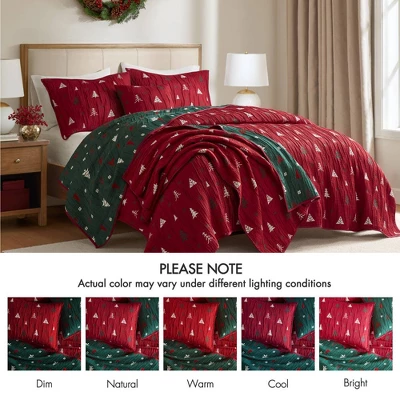 Lycvki 3 Pieces Red Coverlet Mini Set 3 Lycvki 3 Pieces Red Coverlet Mini Set - Image 3