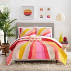 Sunburst Duvet Set Dark Pink/Salmon Pink/Tan - Trina Turk -Bedding Discounts GUEST 5e02876b b9c6 4d73 953d 6f5c0743b22b