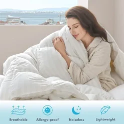 FAPO Down Feather Comforter King Size - High Fill Power All Season Duvet Insert, Luxurious Hotel Medium Warmth Bedding Comforter (106x90inch) -Bedding Discounts GUEST 5f7b33b3 68d5 4554 8633 4b1842215a68