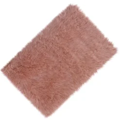Fluffy Rug Non-Slip ¨C Long Pile Faux Sheepskin Floor Cushion, Ultra-Soft Shaggy Carpet For Bedroom, Living Room, Sofa, Kids Room