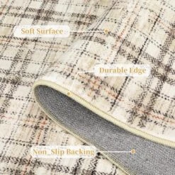 Modern Washable Area Rug Soft Non-Slip Stain-Resistant Farmhouse Tartan Plaid Carpet For Living Room Bedroom Nursery Office 9 Modern Washable Area Rug Soft Non-Slip Stain-Resistant Farmhouse Tartan Plaid Carpet For Living Room Bedroom Nursery Office -Bedding Discounts GUEST 603f4d32 4f42 49f1 ad03 a2c840fa2d21