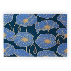 Emanuela Carratoni Moody Blue Garden Welcome Mat - Deny Designs -Bedding Discounts GUEST 60e4f7e1 a47d 4b0f 9267 92bb4c6b24a3