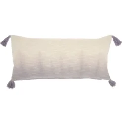 14"x30" Life Styles Ombre Lumbar Throw Pillow With Tassels - Mina Victory -Bedding Discounts GUEST 613c1992 4617 403e 9415 eead3f18d8bb