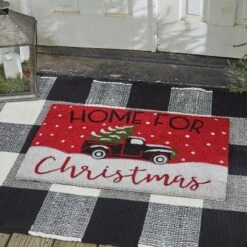 Park Designs Home For Christmas Doormat - Red 1'6''x2'6''