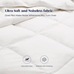 Peace Nest White Goose Down Comforter Duvet Insert Soft 360 Thread Count Fabric -Bedding Discounts GUEST 643eb1b0 813b 42e2 ac4b c63a5a06be23