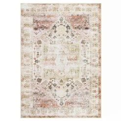 8x10 Rugs Non-Slip ¨C Vintage Distressed Area Rug Ultra-Soft Low Pile Carpet | Machine Washable Light Brown Rug With TPR Backing -Bedding Discounts GUEST 64578955 4102 4f80 84a2 885339195634