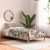 Deny Designs 3pc Marta Barragan Camarasa Lush Wild Garden Comforter Bedding Set Green