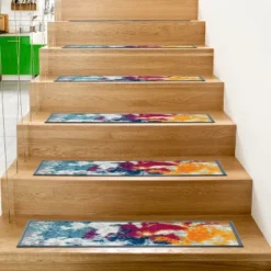 World Rug Gallery Modern Abstract Non-Slip Stair Treads -Bedding Discounts GUEST 65a6cc03 3cad 4297 ab29 5a7c828d0957
