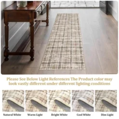 Modern Plaid Living Room Area Rug, Machine Washable Floor Carpet, Non-Slip Checkered Soft Rug, Low-Pile Non-Shedding Accent Rug, Indoor Foldable Rug -Bedding Discounts GUEST 65d2b1b1 0319 4f6e 9fd4 45935810b67b