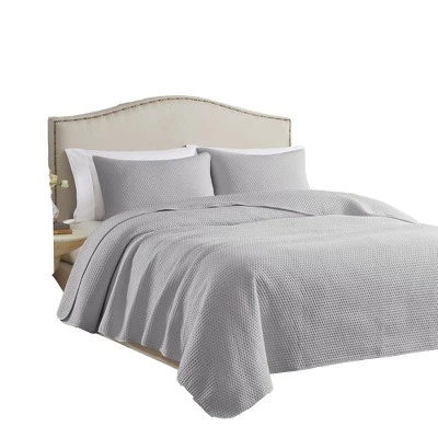 RT Designers Collection Caitlyn 3 Pieces Washed Pinsonic Lightweight Quilts Set For Bedding Grey 4 RT Designers Collection Caitlyn 3 Pieces Washed Pinsonic Lightweight Quilts Set For Bedding Grey - Image 4