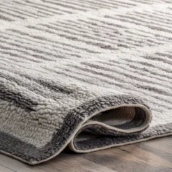 NuLOOM Tayshia Machine Washable Wool Modern Striped Area Rug -Bedding Discounts GUEST 68be72e2 e979 4de3 ac17 204b4eff0fbe