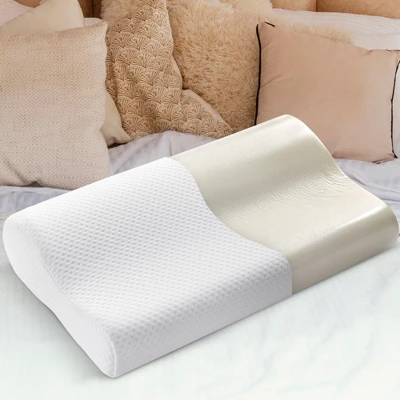 Cheer Collection Contour Memory Foam Pillow With Washable Cover - White 5 Cheer Collection Contour Memory Foam Pillow With Washable Cover - White - Image 5