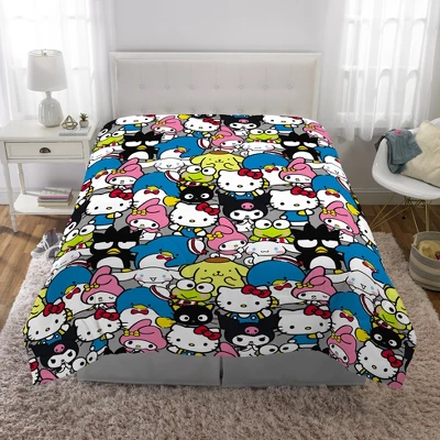 Hello Kitty And Friends Full Bedding Bundle: Multicolored Comforter Set, Polyester, Includes Sheets & Pillowcases, Sanrio 2 Hello Kitty And Friends Full Bedding Bundle: Multicolored Comforter Set, Polyester, Includes Sheets & Pillowcases, Sanrio - Image 2