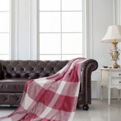 1 Pc 100% Microfiber Polyester Plaid Buffalo Checker Soft Fleece Sleeping Bed Blankets - PiccoCasa 7 1 Pc 100% Microfiber Polyester Plaid Buffalo Checker Soft Fleece Sleeping Bed Blankets - PiccoCasa -Bedding Discounts GUEST 6b4c44cc 4435 4cc2 955c eb0490712d02