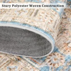 Non Slip Machine Washable Rugs 9x12 Area Rugs For Living Room Bedroom Soft Vintage Rugs Low Pile Large Carpet -Bedding Discounts GUEST 6bd43f6d cad8 47ed ae8a 7f5b1a569d65