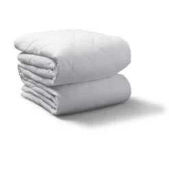 Sunbeam Twin Size Electric Water Resistant Heated Mattress Pad With Dual Digital Controllers