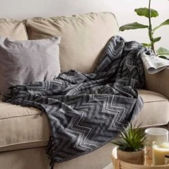 50"x60" Zig-Zag Chevron Throw Blanket - Design Imports -Bedding Discounts GUEST 6c0987cf efe0 4a83 b1d0 fe702bb069d3