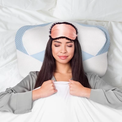 Cheer Collection Cervical Memory Foam Pillow For Neck Support, Orthopedic Contour Design, 24"x14"x5.2" 1 Cheer Collection Cervical Memory Foam Pillow For Neck Support, Orthopedic Contour Design, 24"x14"x5.2"