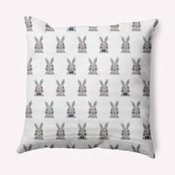 16"x16" Bunny Fluffle Easter Square Throw Pillow - E By Design -Bedding Discounts GUEST 6dd4870e 9fa2 4bbc 8551 f7e72dac5803