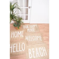 C&F Home 1'11" X 3'0" Braided "BEACH" Jute Indoor Outdoor Rug Mat Coastal Decor -Bedding Discounts GUEST 736078be 8845 4d0c a537 888bc3fccf7d