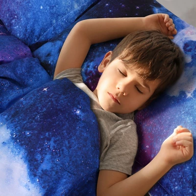 Unique Bargains 100% Polyester All-Season 3D Printed Galaxies Duvet Cover Sets 4 Pcs 3 Unique Bargains 100% Polyester All-Season 3D Printed Galaxies Duvet Cover Sets 4 Pcs - Image 3