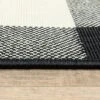 Madeline Border Patio Rug Black/Ivory - Captiv8e Designs