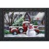 Briarwood Lane Snowfall Snowman Winter Doormat Red Pickup Truck 3