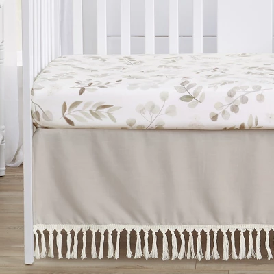 Sweet Jojo Designs Boy Or Girl Gender Neutral Unisex Baby Crib Bed Skirt Botanical Leaf Linen Taupe 2 Sweet Jojo Designs Boy Or Girl Gender Neutral Unisex Baby Crib Bed Skirt Botanical Leaf Linen Taupe - Image 2