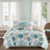Madison Park 6pc Ocean View Cotton Sateen Duvet Cover Set Aqua