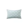 Kumasinova 12" Rectangle Bed Pillows,Cotton Couch Pillows With Wave Embroidery Design,Coastal Decorative Pillows For Bed And Sofa,Blue