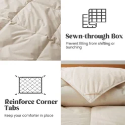 Peace Nest All Season 100% Organic Cotton Down Duvet Insert Medium Warmth Comforter -Bedding Discounts GUEST 782a1c66 d0d7 48d3 b16a dddebe267933